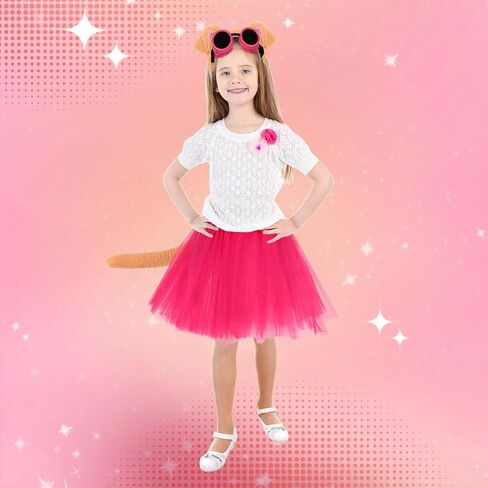 4 PCS Halloween Dog Costume Conser Cog Cogsband Tutu Skirt Tail و Steampunk Googles for Dress Up in Saudi Arabia