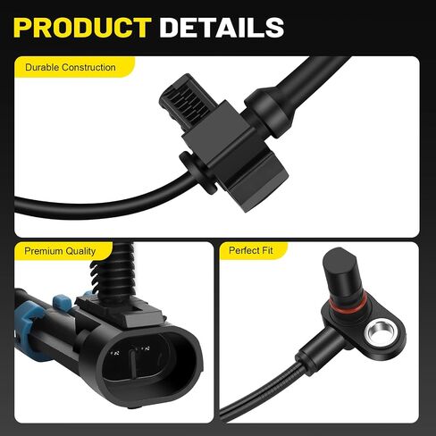 2PCS Rear ABS Wheel Speed Sensor Left & Right for 2007-2014 Cadillac Escalade ESV EXT, Chevy Tahoe, Avalanche, Suburban 1500, GMC Yukon XL 1500 - Replaces ALS1464, 15121067 in Saudi Arabia