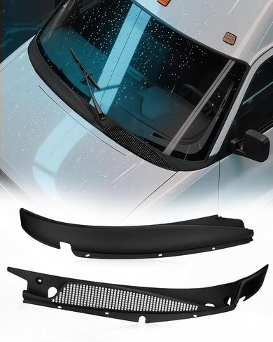 Oklpf Wiper Wiper Cowl Panel Grille متوافقة مع 1996-2017 Chevy Express GMC Savana 1500 2500 3500 ، استبدال 25826330 25826329 ، لوحة إدراج نافذة الأمامية اليسرى واليسر in Saudi Arabia