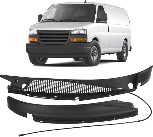 jdmspeed الزجاج الأمامي ممسحة المقعل المقعد مصببة متوافقة مع 1996-2017 Chevy Express GMC Savana 1500 2500 3500 اليسار واليمين غلاف النافذة الأمامية الإدراج الاستبدال#25826330 25826329 in Kuwait