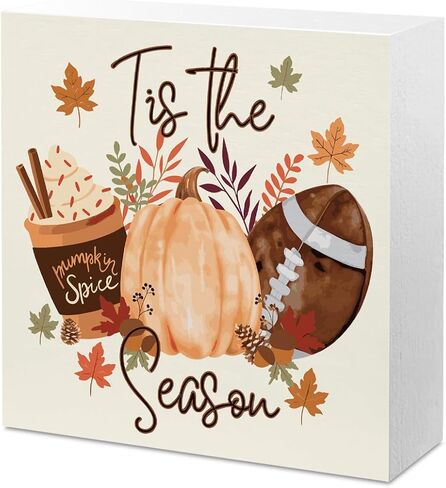 Cute Fall Football Pumpkin Decor Decorations for Home Thanksgiving Halloween Housewarming New Gifts for Women Men Friends Colleagues Shelf Desk Office Decor in Saudi Arabia