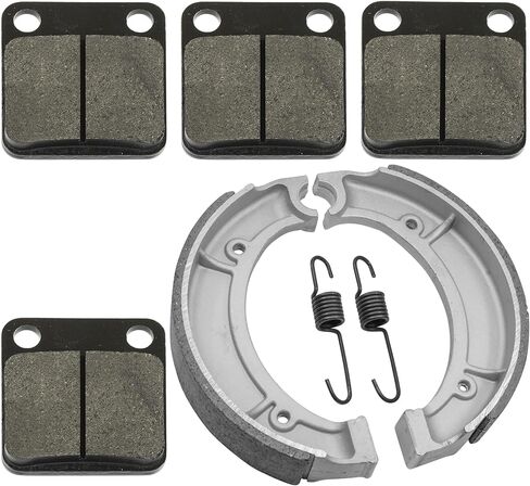 Caltric Front Brake Pads and Rear Brake Shoes Compatible with Yamaha Big Bear 400 YFM400 2WD 4WD 2000-2004 in Saudi Arabia