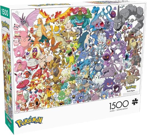 Buffalo Games - Pokemon - Kanto 151-1500 Piece Jigsaw Puzzle for Adults Challenging Puzzle Perfect for Game Nights - Finished Size 38.50 x 26.50 in Kuwait