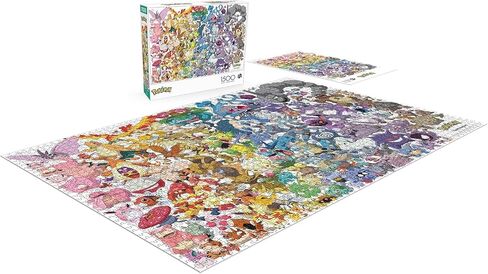 Buffalo Games - Pokemon - Kanto 151-1500 Piece Jigsaw Puzzle for Adults Challenging Puzzle Perfect for Game Nights - Finished Size 38.50 x 26.50 in Kuwait