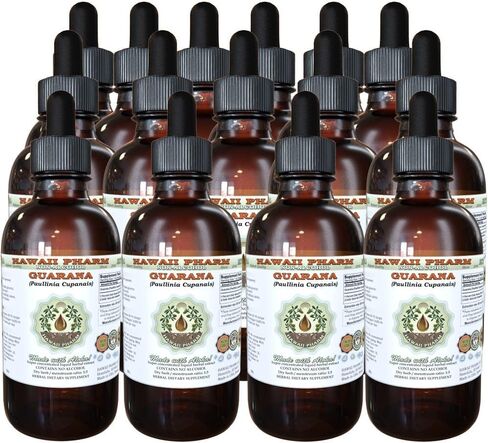 Guarana Alcohol-Free Liquid Extract, Guarana (Paullinia Cupanais) Dried Seed Glycerite Hawaii Pharm Natural Herbal Supplement 2 oz in Saudi Arabia