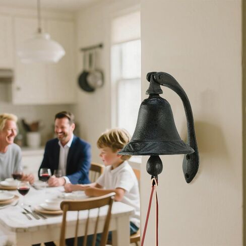 Iron Logan Dinner Bell - اشعر بالحيوية من الوجبات العائلية التقليدية والتجمعات. مصنوع من الحديد الزهر الثقيل in Saudi Arabia