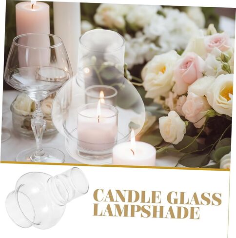 Glass Candle Holder Cover Decorative Tealight Candle Shades for Centerpieces Transparent Glass Chimney for Warm Atmosphere for Home Restaurant and Bar Decor in Saudi Arabia