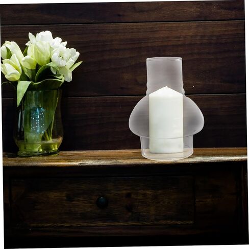 Glass Candle Holder Cover Decorative Tealight Candle Shades for Centerpieces Transparent Glass Chimney for Warm Atmosphere for Home Restaurant and Bar Decor in Saudi Arabia