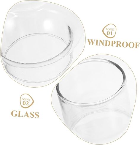 Glass Candle Holder Cover Decorative Tealight Candle Shades for Centerpieces Transparent Glass Chimney for Warm Atmosphere for Home Restaurant and Bar Decor in Saudi Arabia