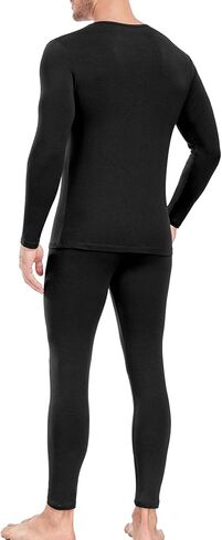 wirarpa Men's Cotton Long Johns Thermal Underwear Set Base Layer Lightweight Long Sleeve Top and Pajama Bottom in Saudi Arabia