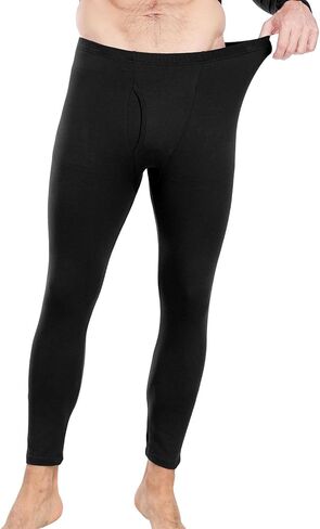 wirarpa Men's Cotton Long Johns Thermal Underwear Set Base Layer Lightweight Long Sleeve Top and Pajama Bottom in Saudi Arabia