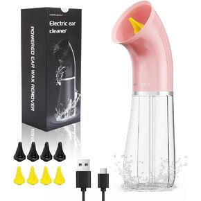 Upgraded Electric Ear Cleaner,Earwax Removal with 250ML Dual Water Tank Design,4 Water Pressures for Powerful Cleaning,8 Soft Earbuds,USB Charging,IPX7 for Safe and Effective Earwax Flushing(Black) in Kuwait