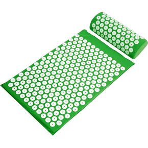 Acupressure Mat and Pillow Set for Back/Neck Pain, Acupuncture Products to Relieve Muscle Fatigue, Improve Insomnia for Sedentary People, Acupuncture Eases Stress, Massage Mat, Blue in Kuwait