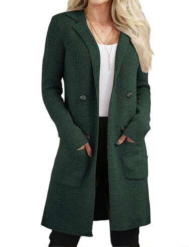 CiCiBird Women's Fall Long Cardigan Sweater Open Front Knit Coats Dressy Casual Jacket Coatigan with Pockets in Saudi Arabia