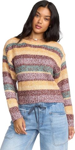 Billabong - Womens So Spaced Out Sweater, Color Mulch, Size: Medium in Saudi Arabia