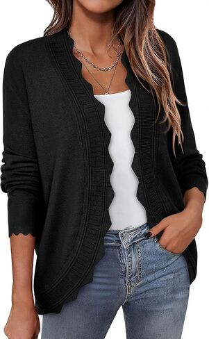 PRETTYGARDEN Cardigans for Women Lightweight Casual Long Sleeve Knitted Open Front Shrugs Sweaters 2025 Fall Clothes in Saudi Arabia