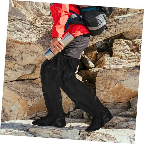 1pair Rain Pants for Men and Women -Skid Trousers for Motorcycle Riding and Outdoor Activities Rain Gear High Boot Unisex Fit Black in Saudi Arabia