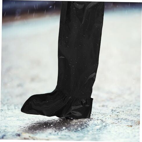 1pair Rain Pants for Men and Women -Skid Trousers for Motorcycle Riding and Outdoor Activities Rain Gear High Boot Unisex Fit Black in Saudi Arabia