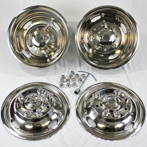 Set of Four 17" Dually Bolt-On Wheel Simulators for Ford F350 Super Duty 2005-22 in Saudi Arabia
