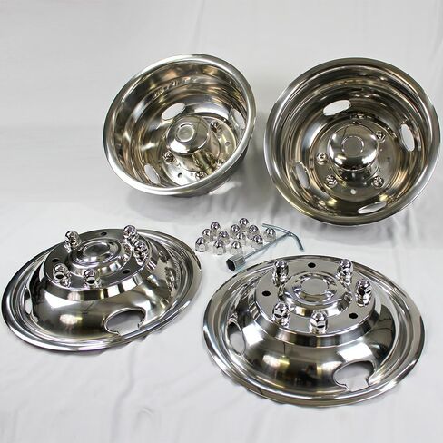 Set of Four 17" Dually Bolt-On Wheel Simulators for Ford F350 Super Duty 2005-22 in Saudi Arabia