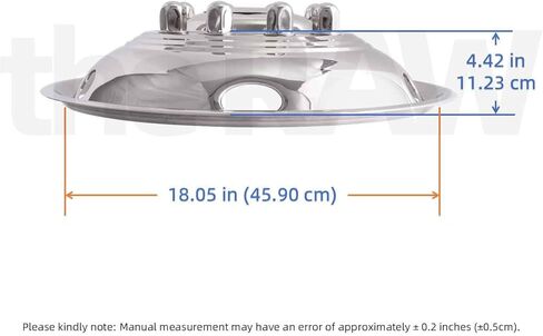 محاكاة محاكاة لعجلات 19.5 بوصة ، 10 مجموعة محاكاة للعجلة لعام 2005-2021 F450/F550 مجموعة غطاء العجلات ، لعجلة 19.5 "× 6.0" ، الترباس على التثبيت ، غير مناسب RV/Motorhome ، (L304 Stainless Steel) in Kuwait