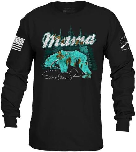 Grunt Style Realtree Xtra® Sea Glass Mama Bear There Long Sleeve Women's Thirt in Saudi Arabia