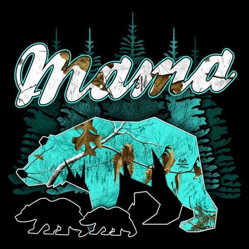 Grunt Style Realtree Xtra® Sea Glass Mama Bear There Long Sleeve Women's Thirt in Saudi Arabia