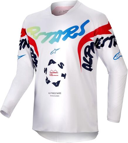 Alpinestars Racer Hana White/Multicolor Youth Moto Gear Set - Pant and Jersey Combo in Kuwait