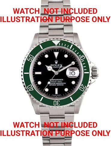 Ewatchparts الإطار إدراج السيراميك متوافق مع رولكس غواصة إنغريف كيرميت 11610 16800 16610 أخضر in Saudi Arabia