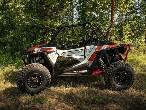 SuperATV Heavy Duty High Clearance Rear Trailing Arms for Polaris RZR XP, RS1, and Turbo Models (See Fitment) - Red in Saudi Arabia