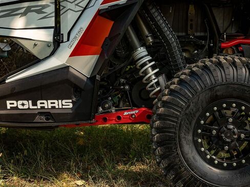 SuperATV Heavy Duty High Clearance Rear Trailing Arms for Polaris RZR XP, RS1, and Turbo Models (See Fitment) - Red in Saudi Arabia