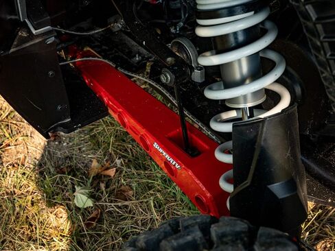 SuperATV Heavy Duty High Clearance Rear Trailing Arms for Polaris RZR XP, RS1, and Turbo Models (See Fitment) - Red in Saudi Arabia