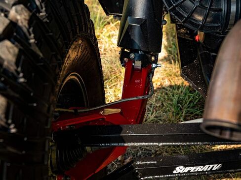 SuperATV Heavy Duty High Clearance Rear Trailing Arms for Polaris RZR XP, RS1, and Turbo Models (See Fitment) - Red in Saudi Arabia