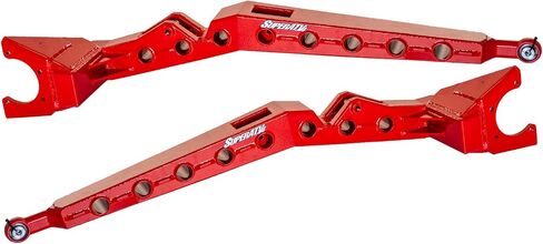 SuperATV Heavy Duty High Clearance Rear Trailing Arms for Polaris RZR XP, RS1, and Turbo Models (See Fitment) - Red in Saudi Arabia