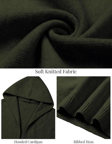 CiCiBird Womens Hooded Oversized Cardigan Sweaters 2025 Fall Knit Coatigan Trendy Open Front Sweater Coat in Saudi Arabia