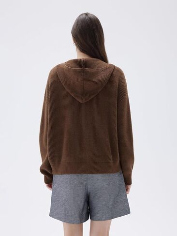 SUUKSESS Women Chunky Knit Cashmere Sweaters Zip up Oversized Hoodies Cardigan with Pockets Long Sleeve Fall Outerwear in Saudi Arabia