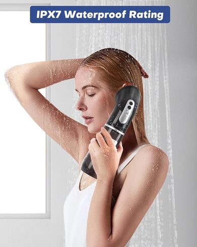 نظافة الأذن الكهربائية التي تمت ترقيتها ، وإزالة شمع الأذن مع تصميم خزان المياه المزدوج 250 مل ، و 4 ضغوط ماء للتنظيف القوي ، و 8 سمات أذن ناعمة ، وشحن USB ، و IPX7 لاتخاذ شمع الأذن الآمن والفعال (الأسود) in Kuwait