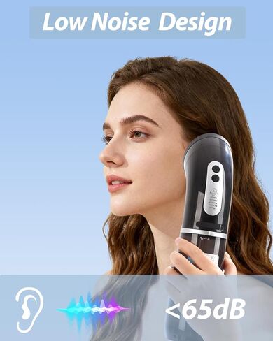 نظافة الأذن الكهربائية التي تمت ترقيتها ، وإزالة شمع الأذن مع تصميم خزان المياه المزدوج 250 مل ، و 4 ضغوط ماء للتنظيف القوي ، و 8 سمات أذن ناعمة ، وشحن USB ، و IPX7 لاتخاذ شمع الأذن الآمن والفعال (الأسود) in Kuwait