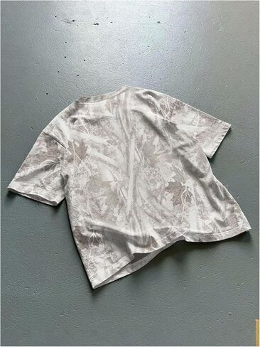 Men's Camo Baggy T Shirts Short Sleeve Crewneck Drop Shoulder Summer Tops in Saudi Arabia