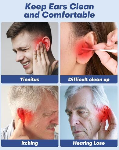 Upgraded Electric Ear Cleaner,Earwax Removal with 250ML Dual Water Tank Design,4 Water Pressures for Powerful Cleaning,8 Soft Earbuds,USB Charging,IPX7 for Safe and Effective Earwax Flushing(Black) in Kuwait