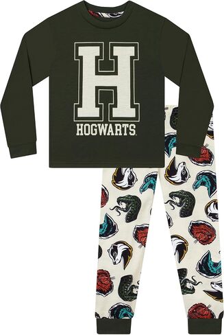 هاري بوتر بيجاماس ، هوجورتس الفتيات والفتيان بيجاما ، فتيان طويلة الأكمام والبنات PJS ، Hogwarts Pajama in Saudi Arabia