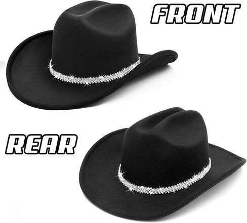 Cowboy Hat,Cowgirl hat,Cowboy Hats White/Black Western Cowgirl Hats for Women/Men in Kuwait