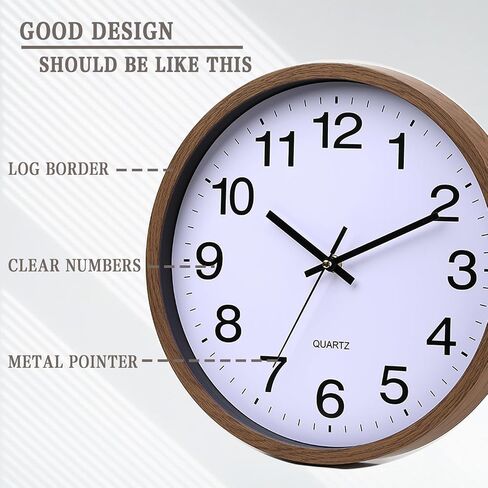 Wall Clock, 12 Inch Easy to Read Silent Non-Ticking Colorful Battery Operated Clock,for Bedroom,Living Room,Kitchen,Office,School Classroom (Yellow) in Saudi Arabia