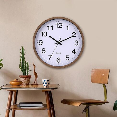 Wall Clock, 12 Inch Easy to Read Silent Non-Ticking Colorful Battery Operated Clock,for Bedroom,Living Room,Kitchen,Office,School Classroom (Yellow) in Saudi Arabia