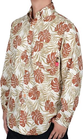 BOCOMAL FR Shirts Printed Paisley/Hawaii Lightweight Pearl Snaps/Button Down Flame Resistant NFPA2112 CAT2 Work Shirt in Saudi Arabia