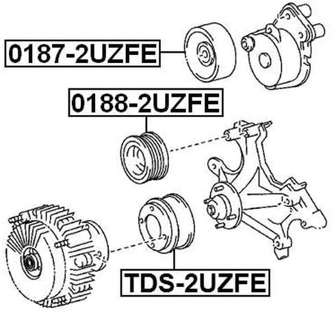 Water Pump Pulley 2Uzfe Febest TDS-2UZFE Oem 16371-50040 in Saudi Arabia