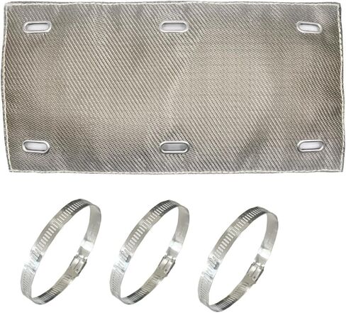 6 "× 12" عادم درع العادم درع حرارة أنابيب التيتانيوم مع مشابك من الفولاذ المقاوم للصدأ من تصميم المواد بحرارة حتى 1350 درجة فهرنهايت يحمي المكونات الحساسة للحرارة والخراطيم in Kuwait