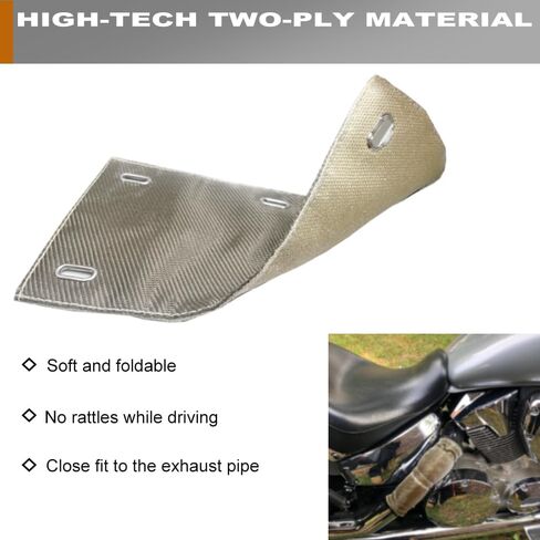 6 "× 12" عادم درع العادم درع حرارة أنابيب التيتانيوم مع مشابك من الفولاذ المقاوم للصدأ من تصميم المواد بحرارة حتى 1350 درجة فهرنهايت يحمي المكونات الحساسة للحرارة والخراطيم in Kuwait