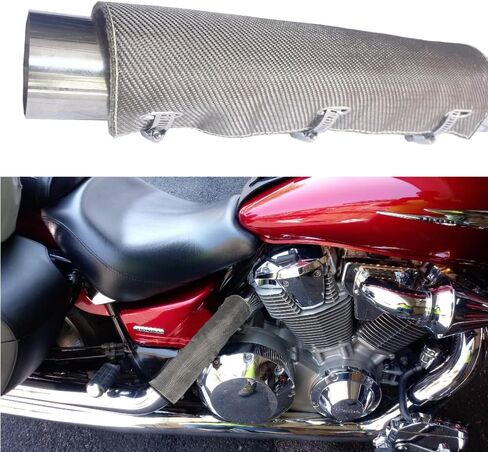 6 "× 12" عادم درع العادم درع حرارة أنابيب التيتانيوم مع مشابك من الفولاذ المقاوم للصدأ من تصميم المواد بحرارة حتى 1350 درجة فهرنهايت يحمي المكونات الحساسة للحرارة والخراطيم in Kuwait