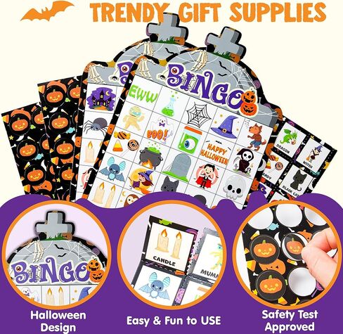 JOYIN 28 Halloween Bingo Game Cards (5X5) for Kids Halloween Party Card Games, School Classroom Games, Halloween Party Supplies, Family Activity in Saudi Arabia
